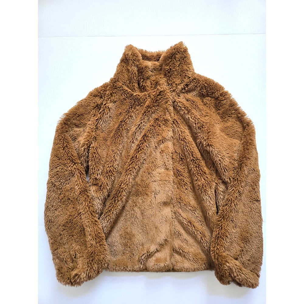 Patagonia Pelage Ladies‎ Jacket Bear Brown XS Pockets Zipper Snap Button Collar - Picture 2 of 15